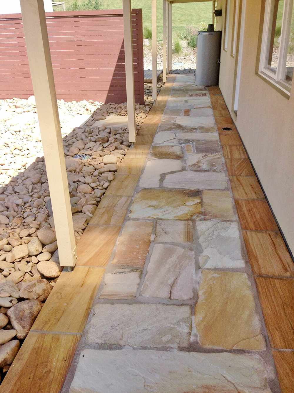 Wood and Rock Paving